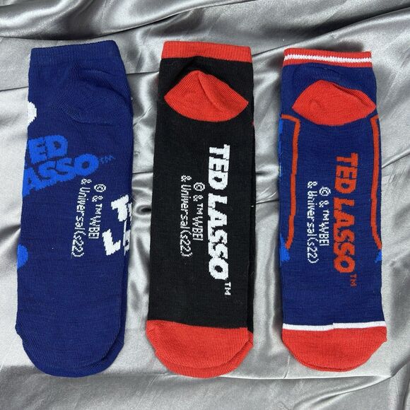Ted Lasso Men's Multi-Color 3-Pair Low Cut Socks Size 6-12 Stocking Stuffers Fun - Picture 2 of 8
